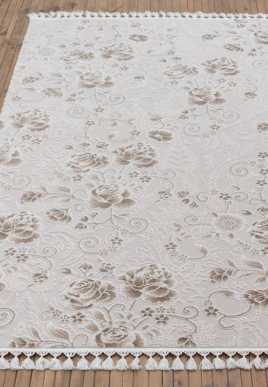 Турецкий синтетический ковер 12682-Cream-1