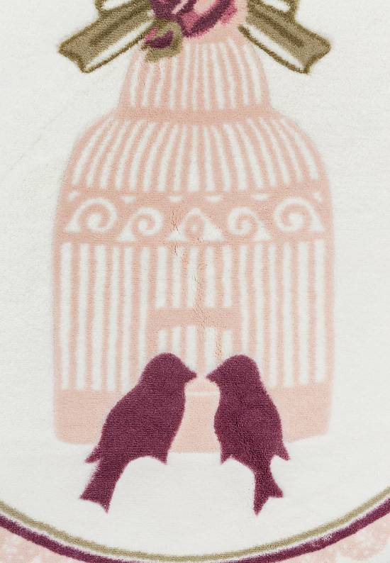 Бежевый коврик для ванной Bird Cage 01 Pink