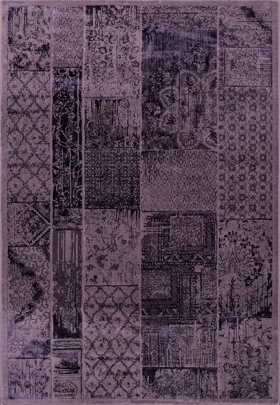 Турецкий ковер из хлопка и вискозы Patchwork Damson