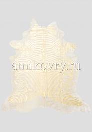 дизайн натуральной шкуры коровы Имитация зебры золото на белом 1