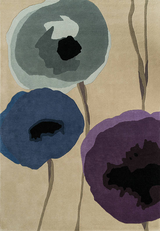 Дизайнерский ковер из шерсти Poppies