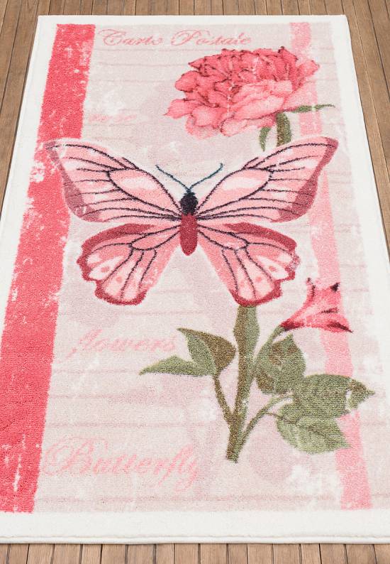 Розовый коврик для ванной Carte Postale 01 Pink