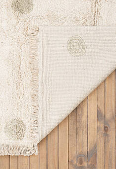 основа ковра Lorena Canals Cotton Hippie Polka Dots Vintage Olive C-HIDO-OLV