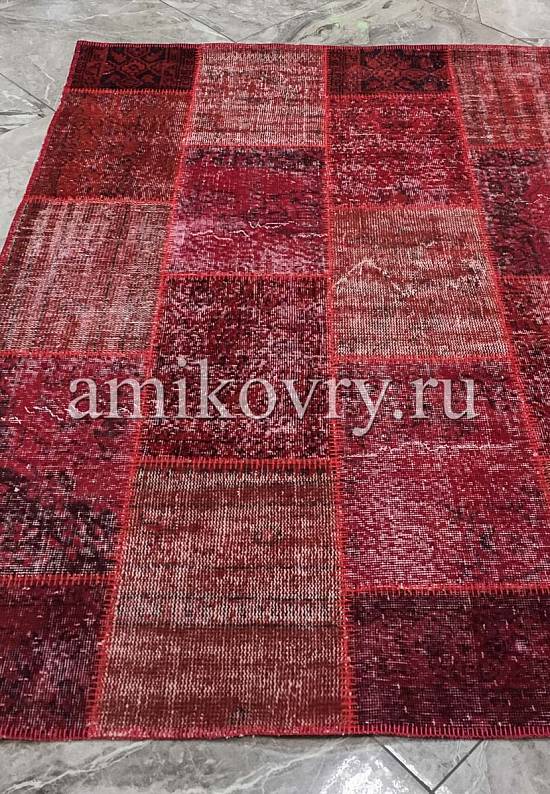 Безворсовый ковер-пэчворк ручной работы 013-Ribbon Red discount3