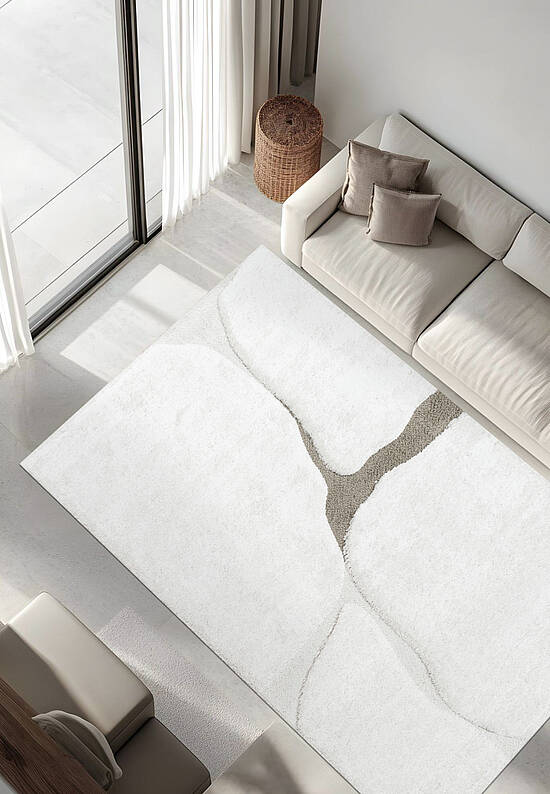 Пушистый ковер из полиэстера RN6017-R86