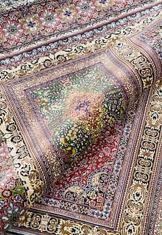 фактура ковра Ottoman Silk Farshineh-Dark Blue