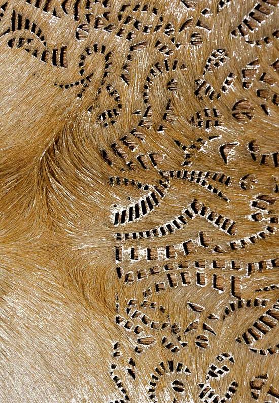 Натуральная шкура коровы хай-тек Beige Mix Silver Jungle