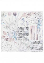 дизайн коврика для ванной Confetti Bath Bella Artichoke Flower 01 White