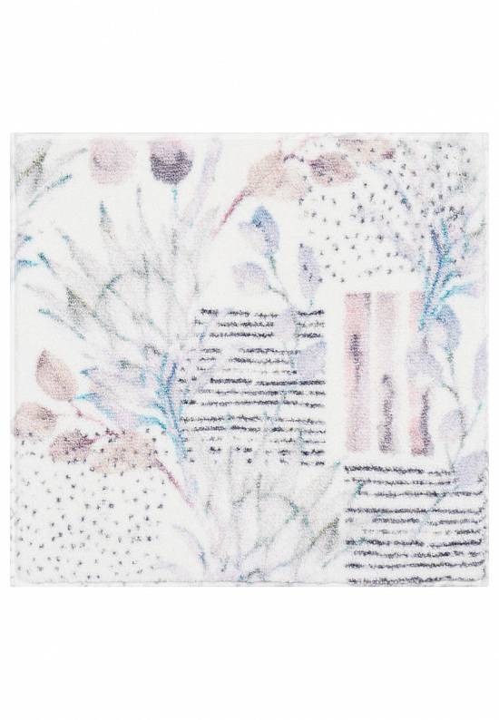 Квадратный коврик для ванной Artichoke Flower 01 White