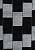 Серо-черный коврик для ванной комнаты Bornova 2513 Black