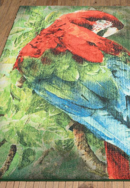 Детский ковер с ворсом Scarlet Macaw 01 Green