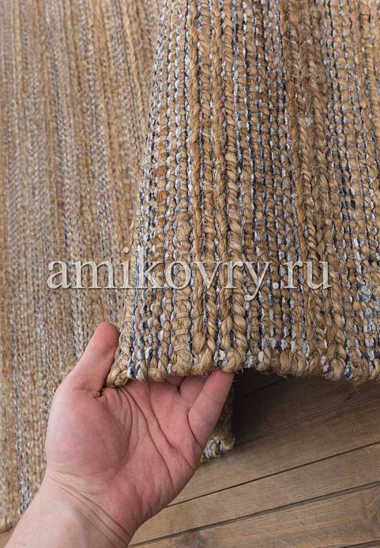 Ковер-циновка из натурального джута 601 Dhurrie-Navy