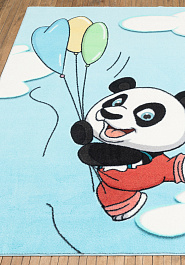 ковер в перспективе Confetti Kids Flying Panda 01 Blue
