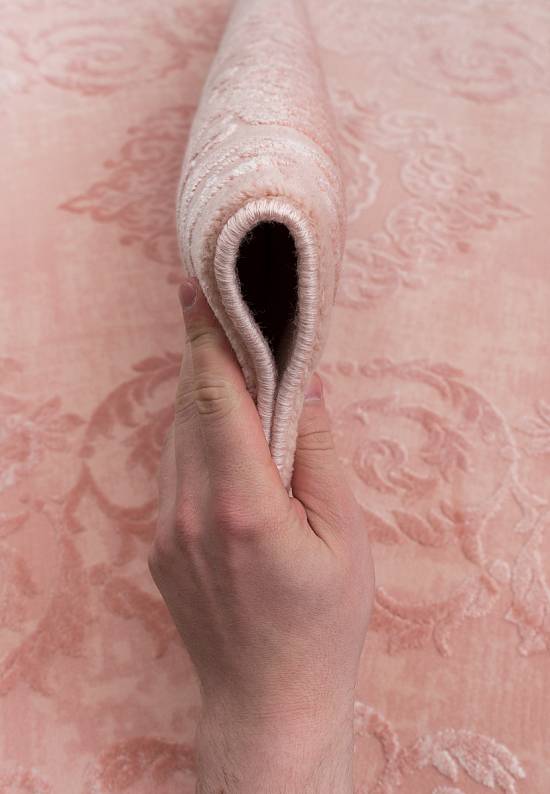 Турецкий однотонный ковер из акрила 5325 Pink
