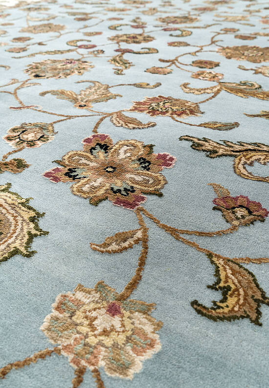 Элитный ковер ручной работы 10/10 RS-03-4-Light Blue/Ivory