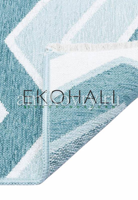 Двусторонний безворсовый ковер из шенилла NK 05 Cream Aqua