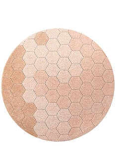 дизайн ковра Lorena Canals Cotton Honeycomb Rose круг