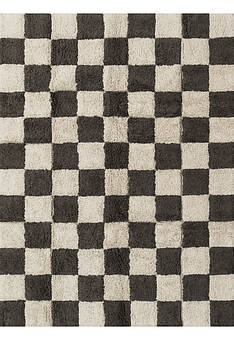 дизайн ковра Lorena Canals Cotton Chess Dark Grey