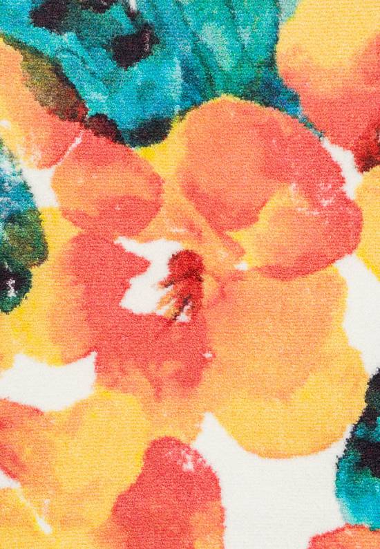 Разноцветный коврик для ванной Flower Dust 01 Yellow
