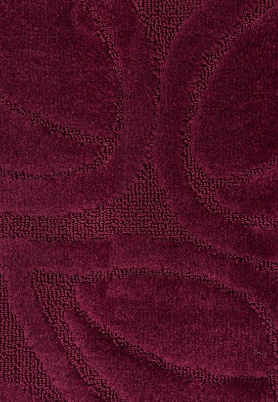 Бордово-фиолетовый комплект ковриков для ванной и туалета Flora 2576 Aubergine BQ