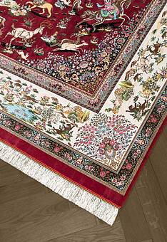 фрагмент ковра Ottoman Silk Shekargah-Modern Red