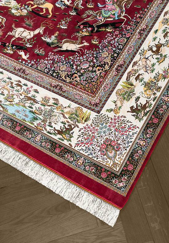 Иранский классический ковер Shekargah-Modern Red