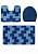 Комплект ковриков для ванной и туалета Bornova 2582 Dark Blue BQF