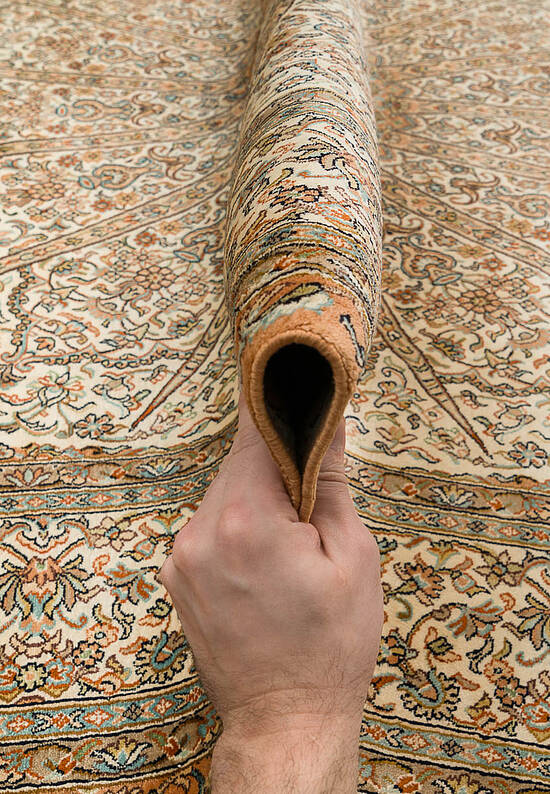 Шелковый ковер ручной работы IIST-GI97K25EJ Kashan Cream