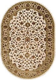 дизайн ковра Kashan gold 10/10 SC-733-4-Ivory/Camel овал