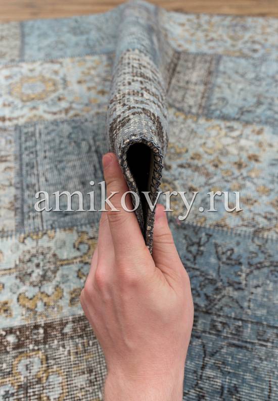 Безворсовый ковер-пэчворк ручной работы 114-Cool Blue discount