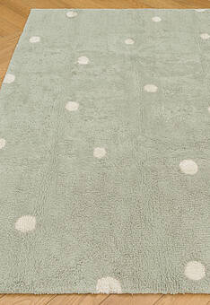 ковер в перспективе Lorena Canals Cotton Dot Blue Sage