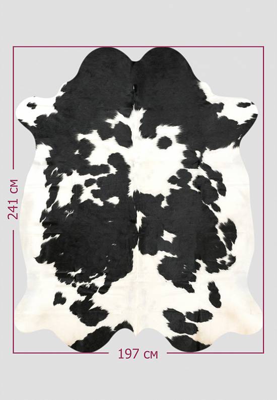 Натуральная шкура коровы Чёрно-белая LN008-Black/White 971
