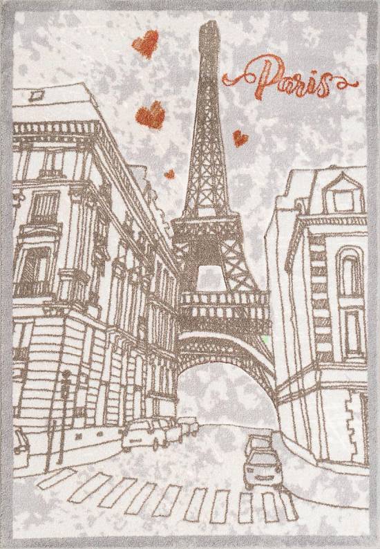 Детский ковер с ворсом Paris Street 01 Grey