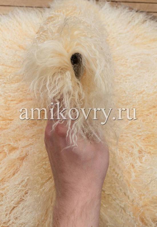 Тибетская овчина бежевая без подкладки