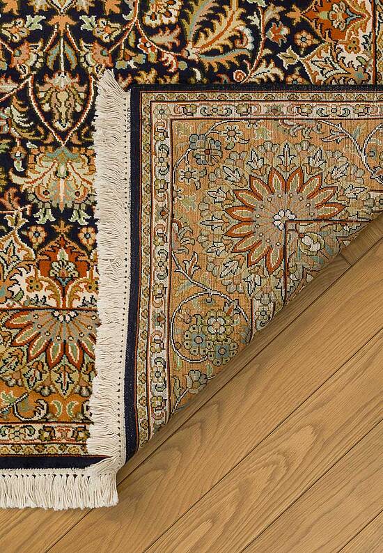 Шелковый ковер ручной работы IIST-GI97K2527 Kashan Blue