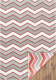 дизайн двустороннего безворсового ковра Noa Kilim NK 05 Grey Terra