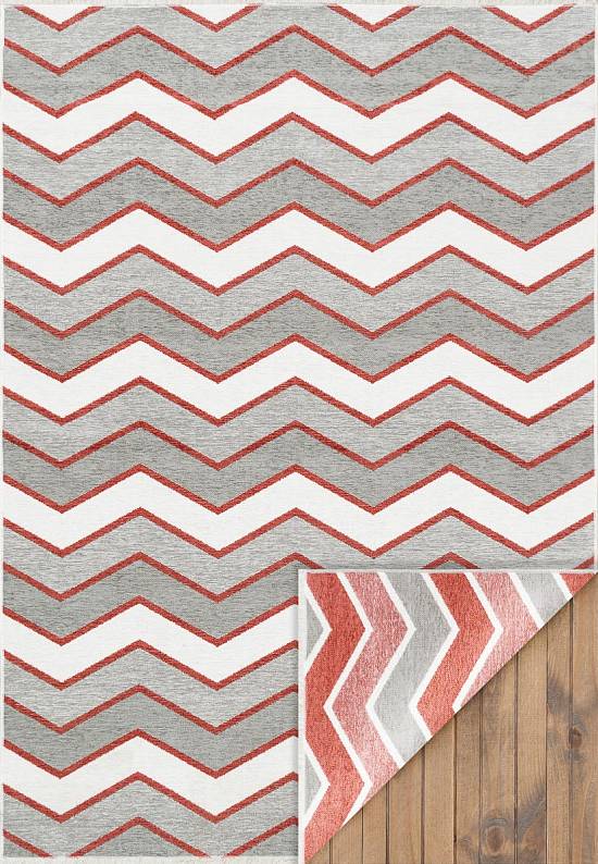 Двусторонний безворсовый ковер NK 05 Grey Terra