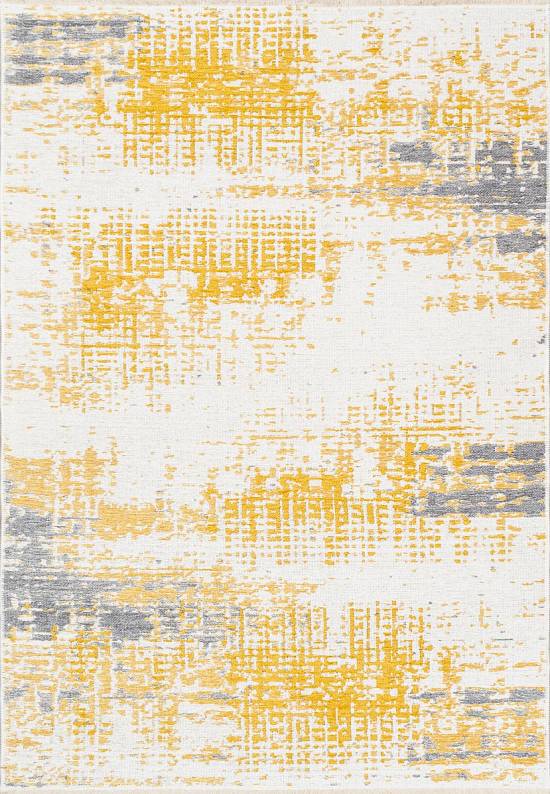 Двусторонний безворсовый ковер NK 01 Yellow Grey