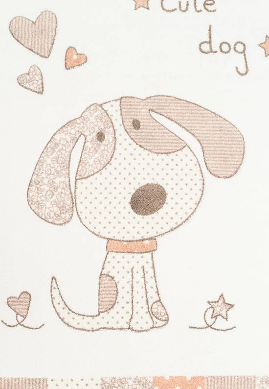 Детский ковер с ворсом Cute Dog 01 Beige