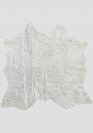 дизайн натуральной шкуры коровы хай-тек Серебро на белом 192