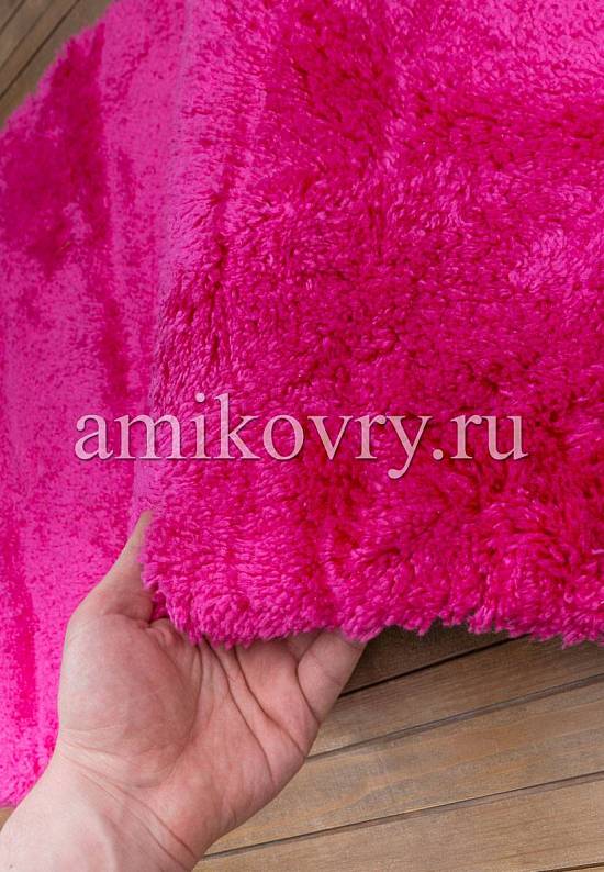 Малиновый мягкий коврик для ванной 3517 Fuchsia