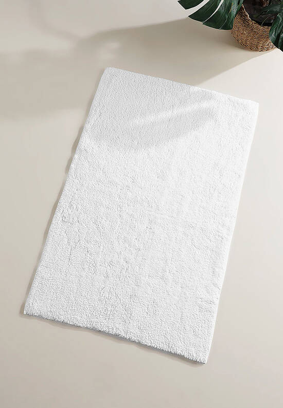 Белый коврик для ванной  Plain-white