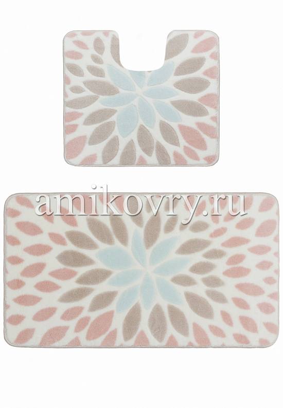 Пастельный комплект ковриков для ванной комнаты и туалета Essence 01 Powder Pink BD discount