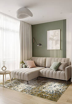 ковер в интерьере Delight OD5651-O336