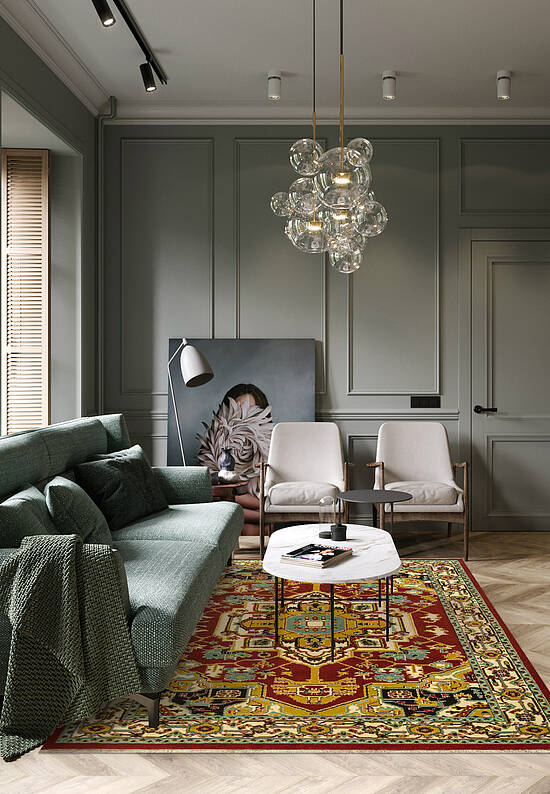 Иранский ковер из шерсти 2301M