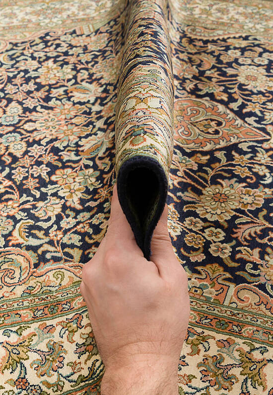 Шелковый ковер ручной работы IIST-GI97K29KJ Kashan Blue