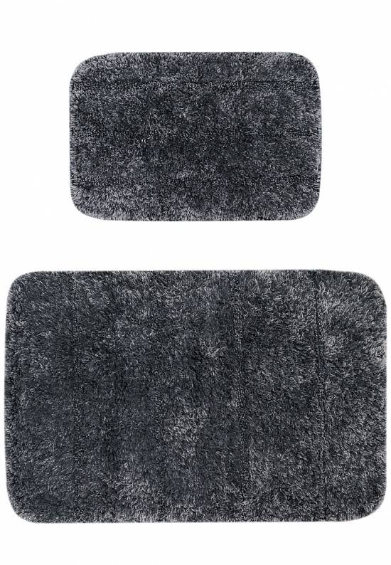 Серый комплект ковриков для ванной и туалета Clay-Grey
