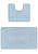 Голубой комплект ковриков для ванной и туалета Ethnic 2522 Baby Blue BQ