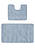 Голубой комплект ковриков для ванной и туалета Symphony 2522 Baby Blue BQ