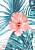 Бирюзовый коврик для ванной  Hibiscus 03 Coral